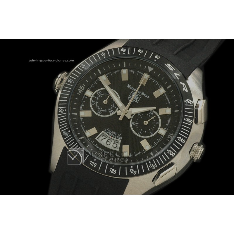 TG10081 New Mercedes SLR Chrono SS Black Quartz Working Chronos