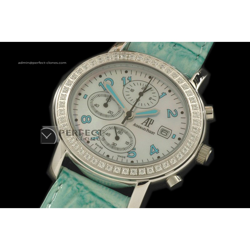 AP10083 Maserati 90th Anni SS White/Green Japanese Chronograph Q
