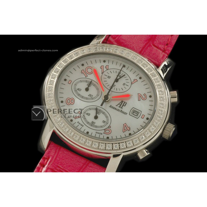AP10084 Maserati 90th Anni SS White/Pink Japanese Chronograph Qt