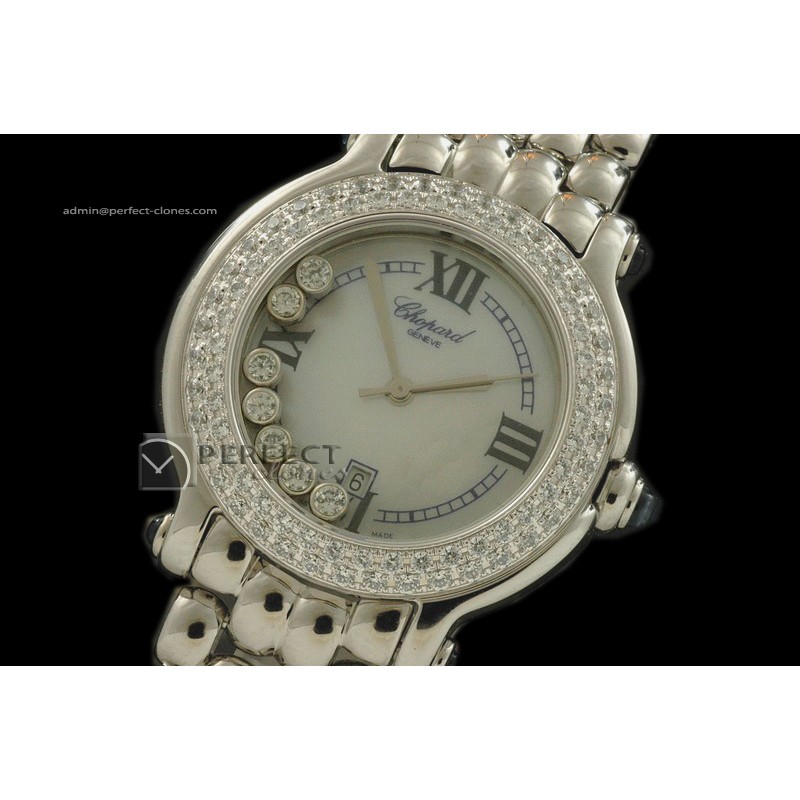 CP10034 Happy Sport Diamonds Ladies SS MOP White Swiss Quartz