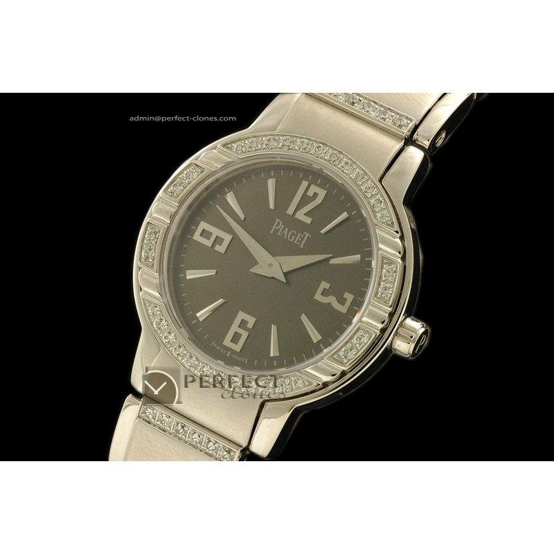 PI10016 Polo Ladies SS/Diamonds Grey Swiss Eta Quartz