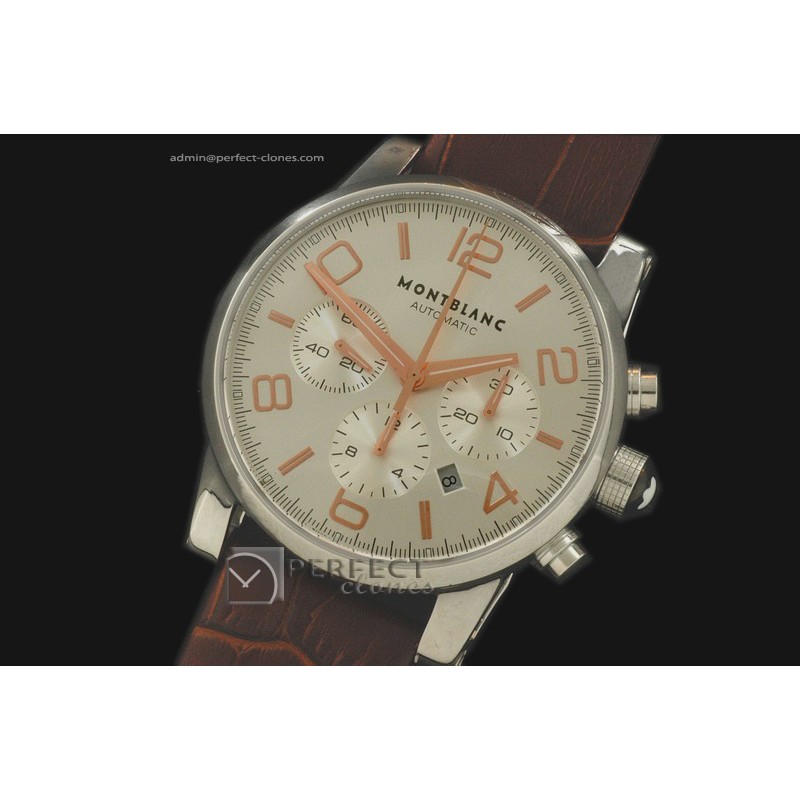 MB10023 Timewalker Chrono SS/LE White/RG Asia 77528800bph