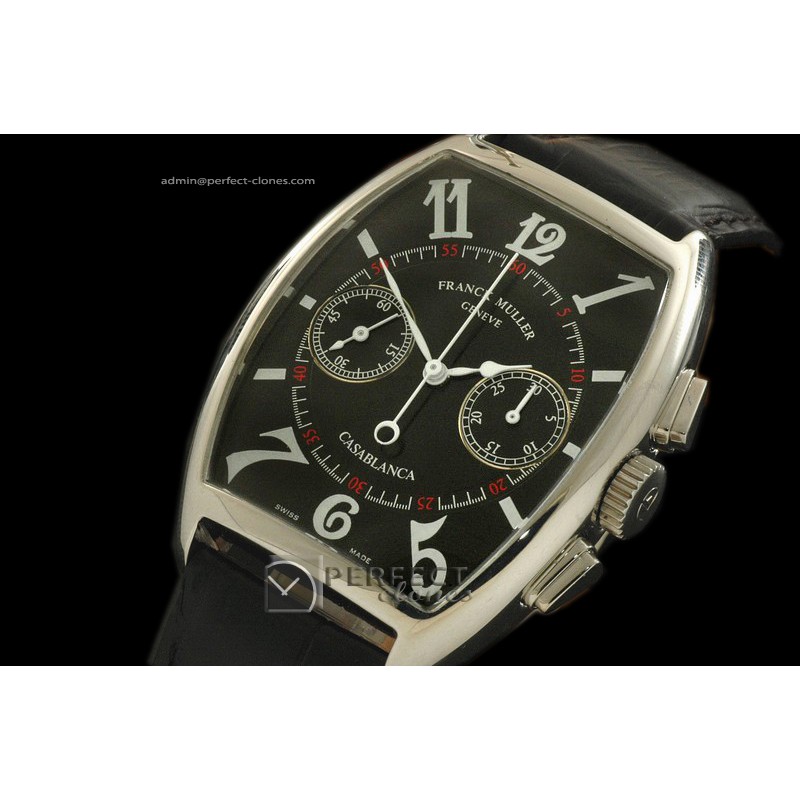 FMCA10001 Casablanca Chronograph SS Black, Working Chronograph