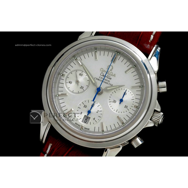 OMDE10019 Chronograph SS White Asia 775Working Chronos