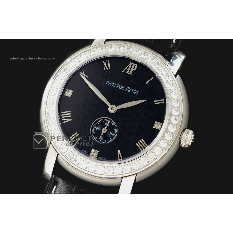 AP10005 Jules Audemars Classic Diam Bez SS Black Asia Manual HW