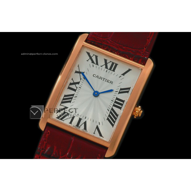 CART10032 Tank Louis Ladies RG/LE White Japanese Quartz