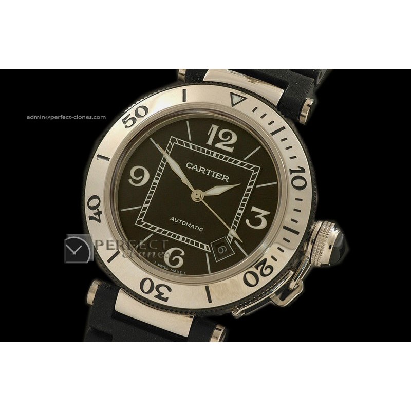 CARPS10022 Pasha 40.5mm Seatimer SS Black Swiss Eta 2836-2