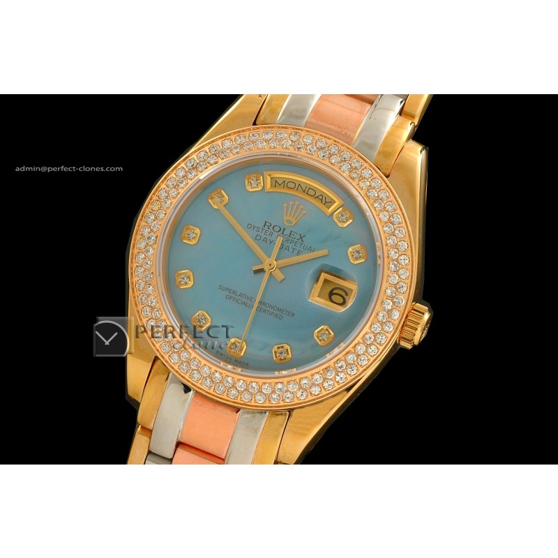 RLDD310002 3 Tone Masterpiece MOP Blue Swiss Eta 2836-2