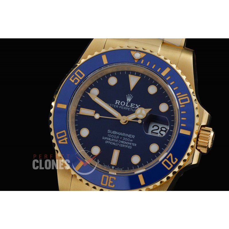 0 0 0 0 0 0 0 0 RLSF-41-0082 QF 904L Full Gold 2020 41mm Submariner 126618LB YG/YG Blue DD 3235 72 Hrs Reserve - Free Sprung Movement 