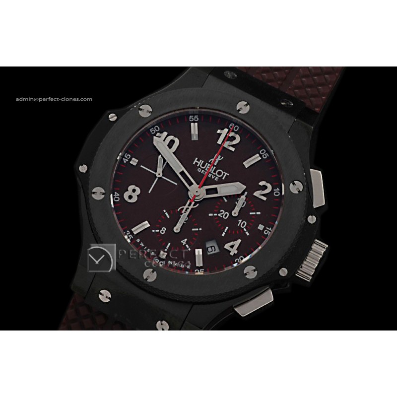 HB10012 Big Bang PVD Cappuccino Ed CF Maroon/Black Ceramic Bez
