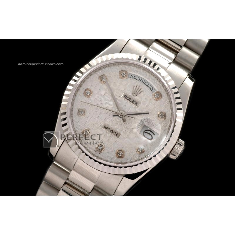 RLDDS03036 SS President Silver Jubilee Diamonds Swiss Eta 2836-2