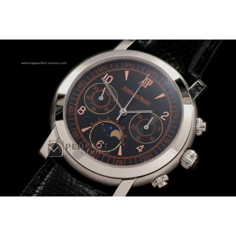 AP10010 Jules Audemars Moon Phase Chrono SS Black Manual Chronos