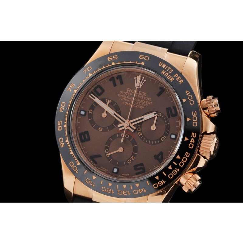 0 0 0 0 0 0 RLDFR-4130-868RW QF V11 904L Steel Daytona 116515LN RG/CER/RU Brown Numeral 4130 Superclone - 72 Hours Power Reserve Movement / Extra Weighted 