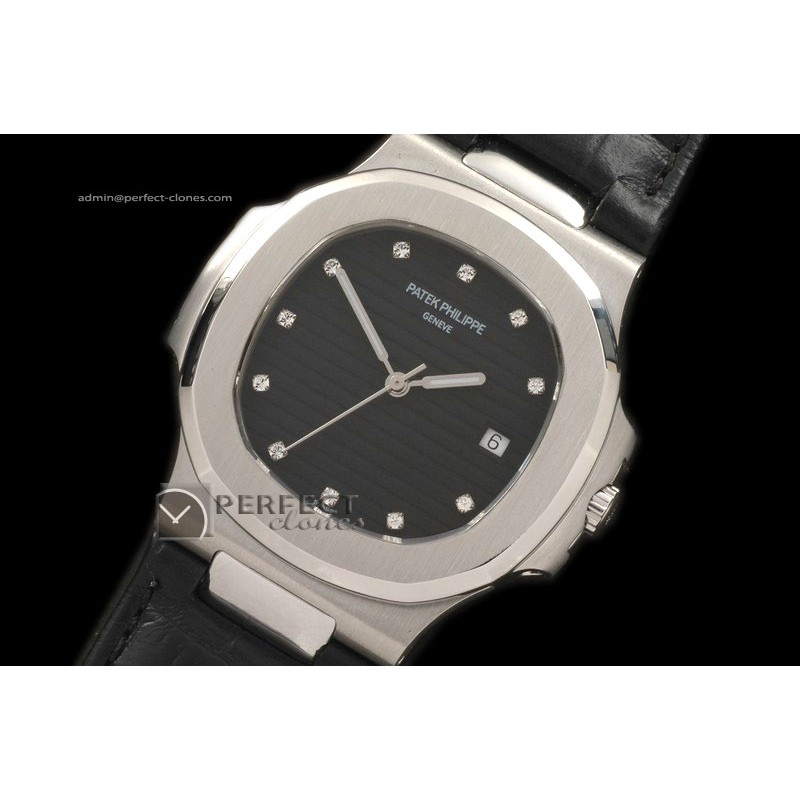 PP00134 Nautilis Jumbo SS/LE Black/Diamonds Swiss Eta 2824-2