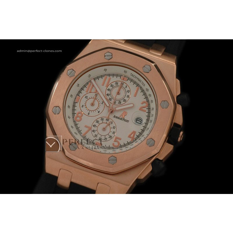 AP1004Arnold Limited Ed Royal Oak Chrono Wht Jap Quartz Chrono