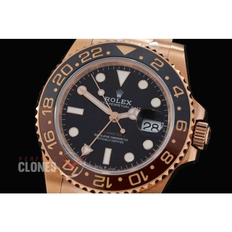 0 0 0 0 0 0 0 0 0 0 0 RLGFR00701W QF 2024 904L Steel GMT 126715CHNR RG/RG Oyster Black DD 3285 CHS Free Sprung - Extra Weighted 