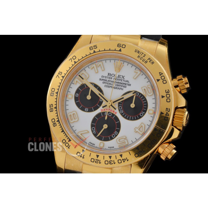 0 0 0 0 0 0 0 0 RLDF-4130-849RW QF V11 904L Steel Daytona 116518 YG/RU White Numeral 4130 Superclone - 72 Hours Power Reserve Movement / Extra Weighted