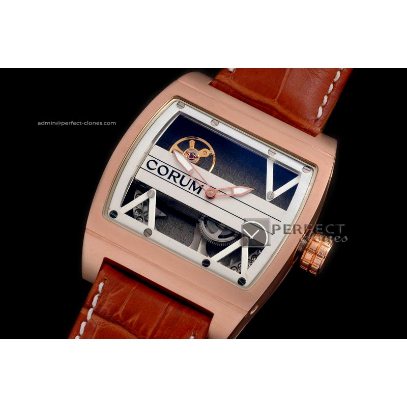 COTB10011 Ti-Bridge RG/LE White Skeleton Asian Auto 2813 Skeleto