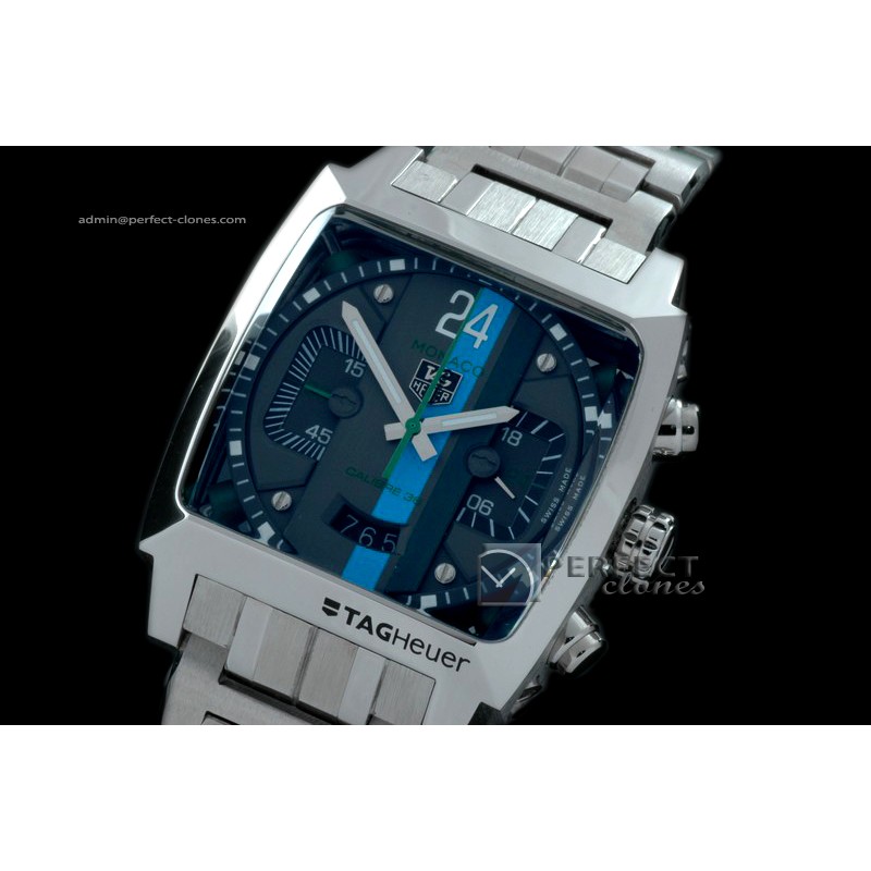 TGM24-10013 Monaco Concept 24 SS/SS Black Jap Quartz Chrono