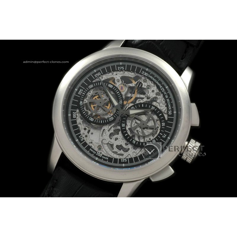 ML10007 Masterpiece Skeleton Chronographe SS/LE Blk Venus 75 Man