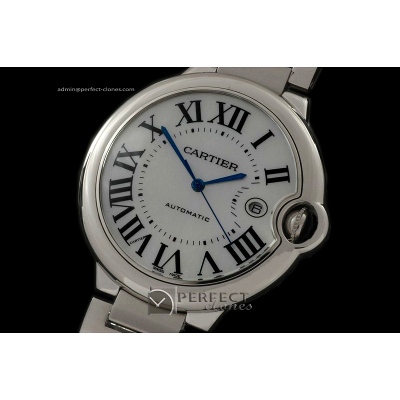 CARBA00092 Ballon De Cartier Men SS/SS MOP Wht Asian 2824