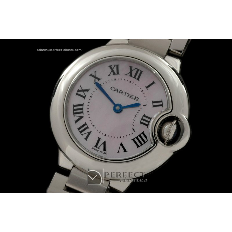 CARBA00107 Ballon Bleu de Cartier Ladies SS MOP Pink Swiss Quart