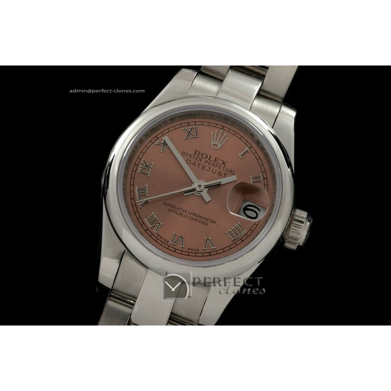 RDJLS01013 SS Oyster Salmon Dial Roman Swiss Eta 2671-2