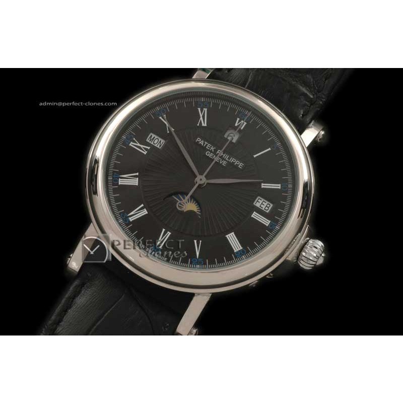PPCA10002 Calastrava Calender SS/LE Black Asia 21J