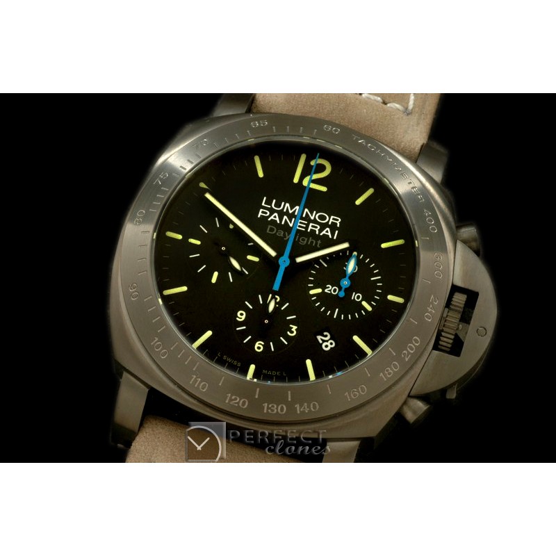 PN363M01 Pam 363-M Daylight Chrono PVD/LE Black Asian 7753