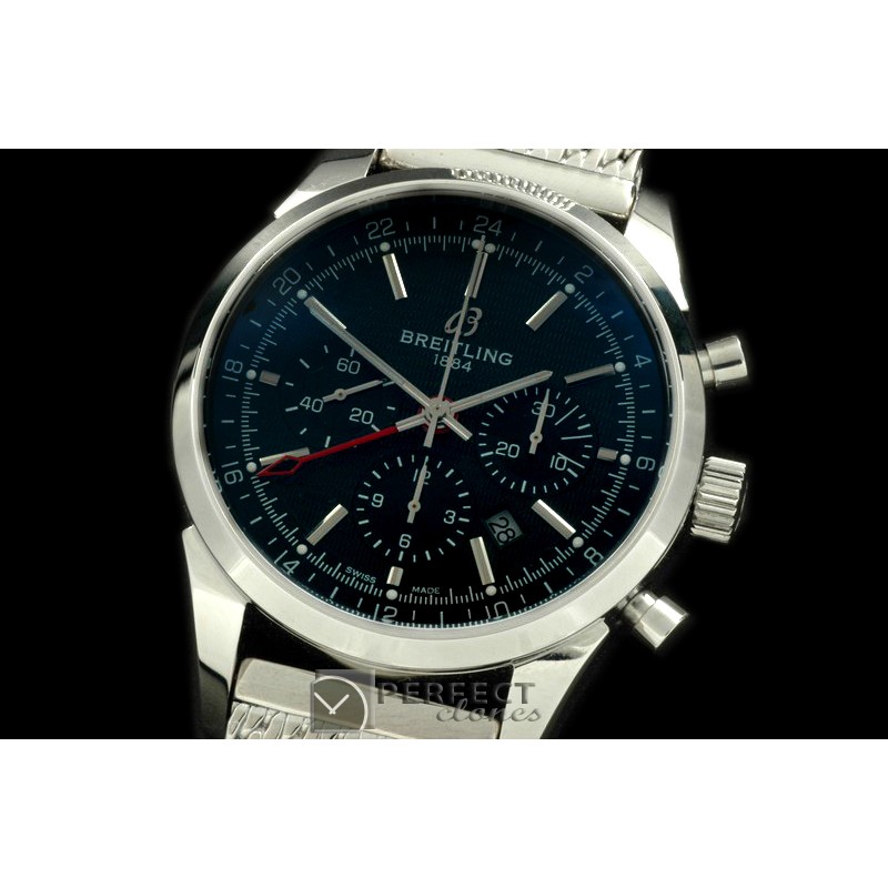 BLT01008M TransOcean Chrono/GMT Men SS/ME Black A-77528800