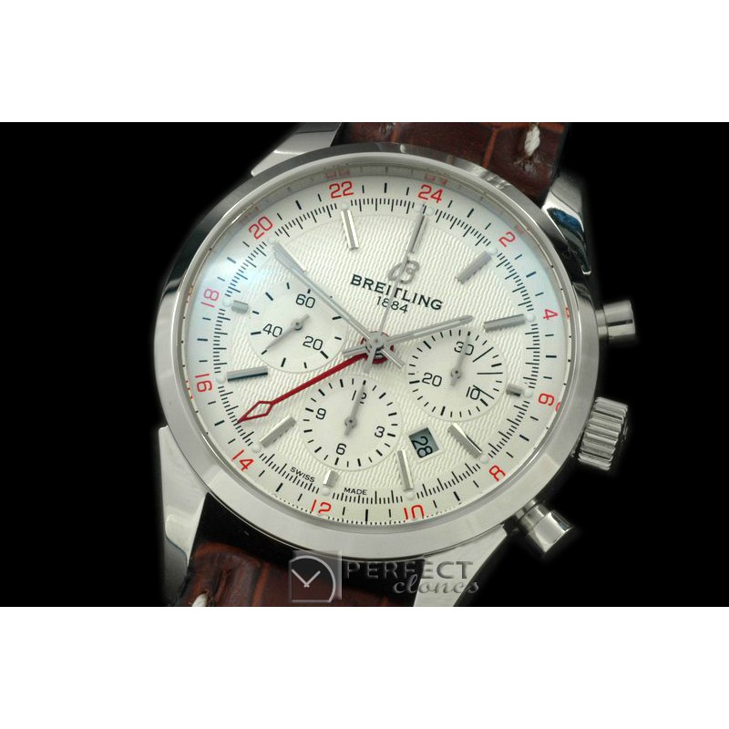 BLT01006L TransOcean Chrono/GMT Men SS/LE White A-77528800