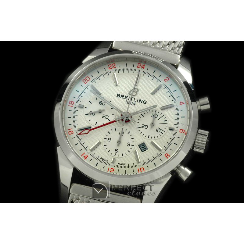 BLT01006M TransOcean Chrono/GMT Men SS/ME White A-77528800