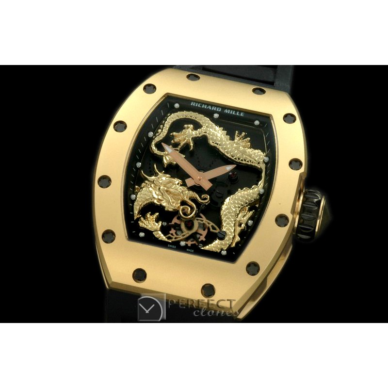 RM057-101 Dragon Tourbillon YG/RU Black/Gold Asian 21J Decor