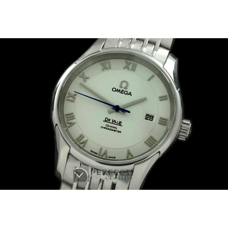 OMDE10081 Deville Co Axial Auto SS/SS White Asian 2824