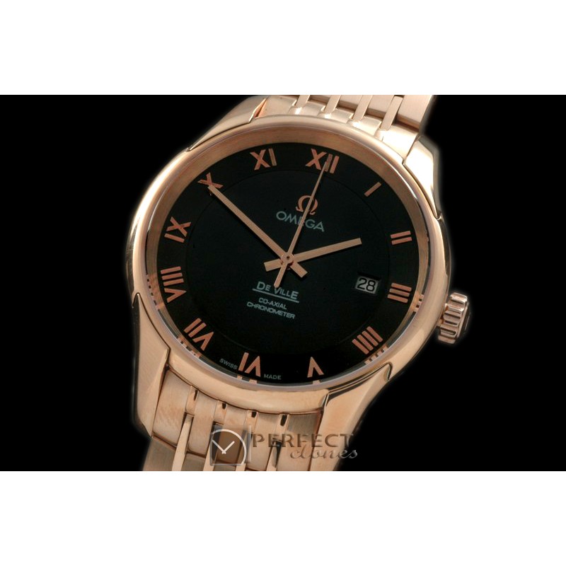 OMDE10092 Deville Co Axial Auto RG/RG Black Asian 2824