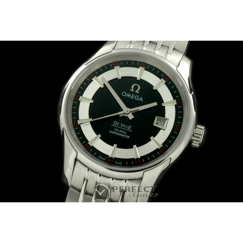 OMDE10087 Deville Co Axial Auto SS/SS Black Asian 2824