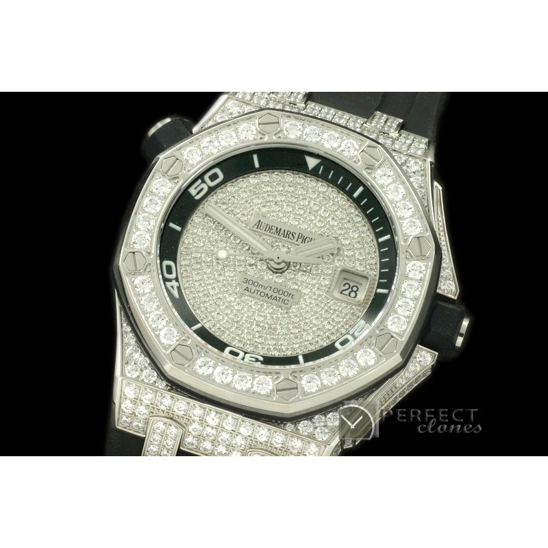 AP00018 Royal Oak Diver Bling SS/Diam/RU Black A-2824