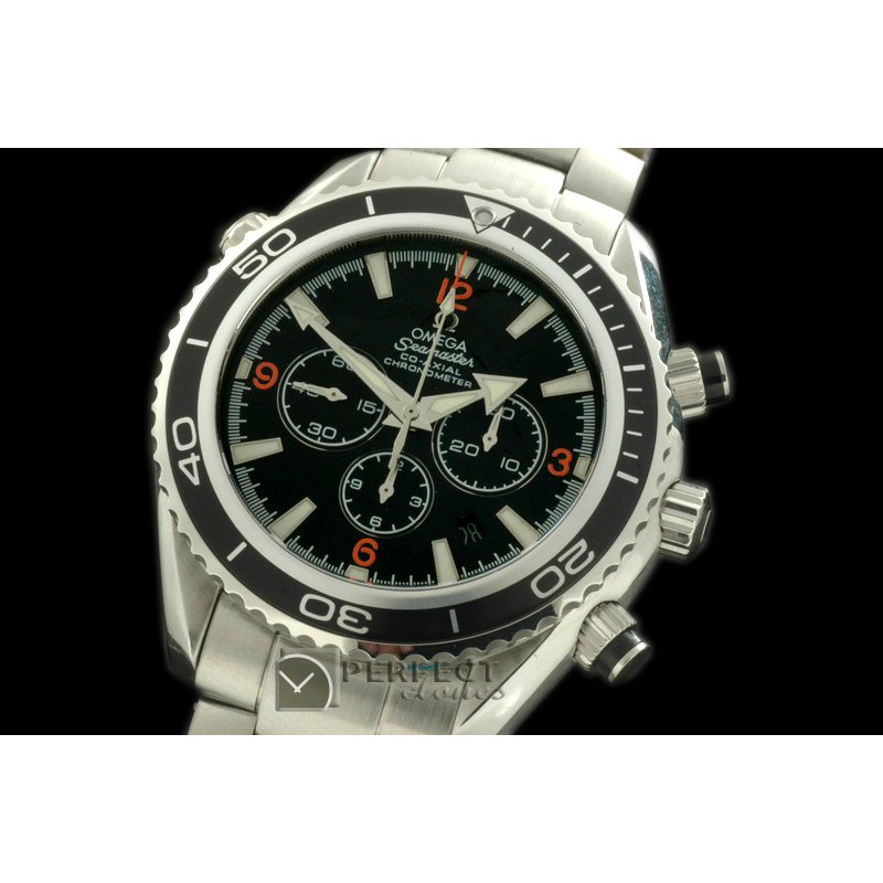 OMSE01021 Planet Ocean 45.5 Chrono SS/SS Black 7750