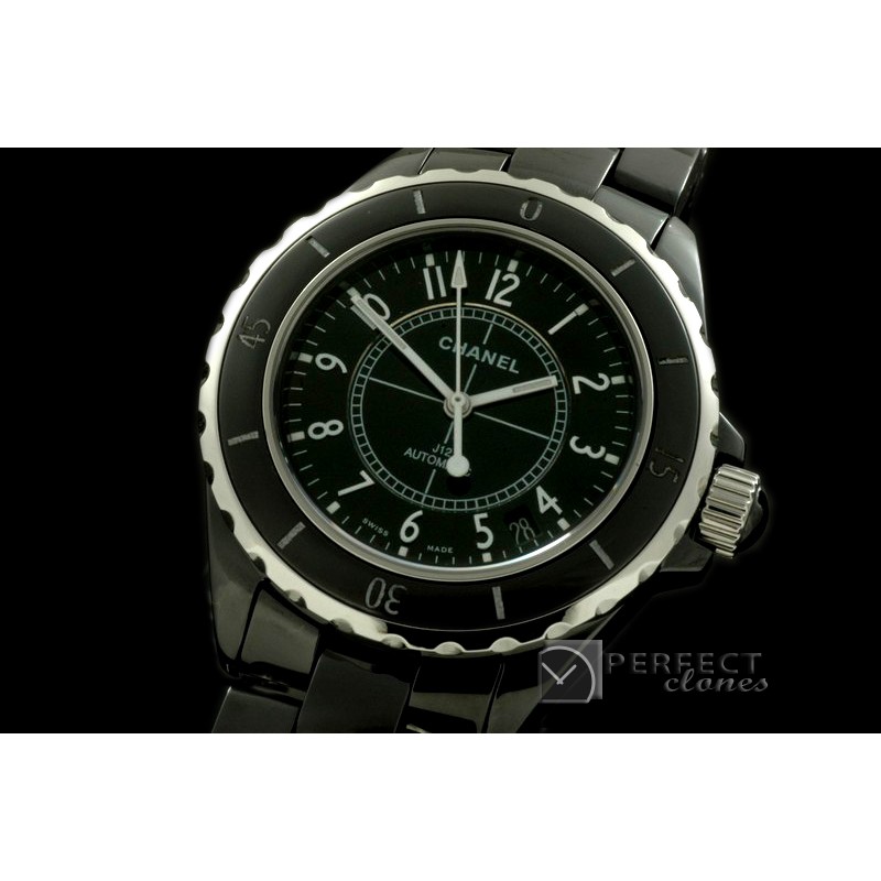 CHA-M-101 J12 Black Ceramic Men Asian 2824 1-1