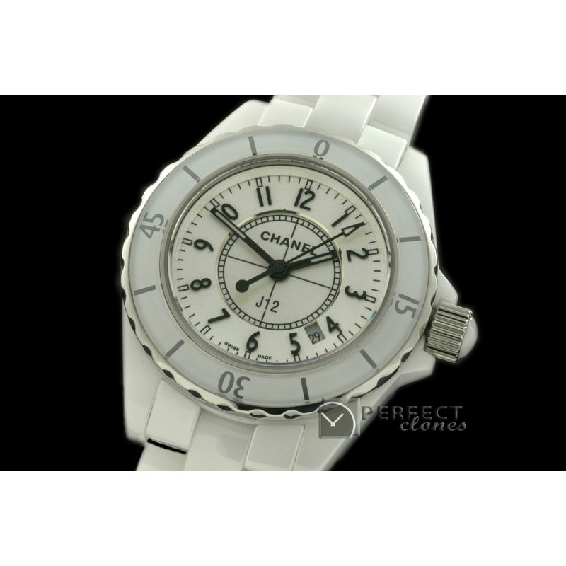 CHA-L-101 J12 White Ceramic Ladies Swiss Quartz 1-1
