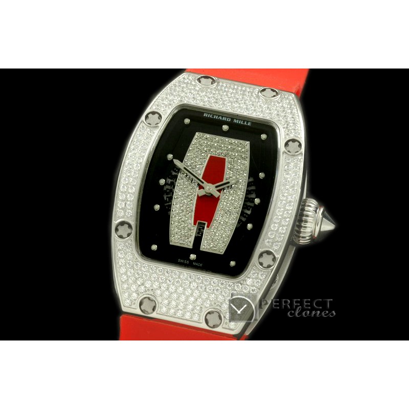 RM007-102 SS/RU Diam/Red Asian 21J Decorated