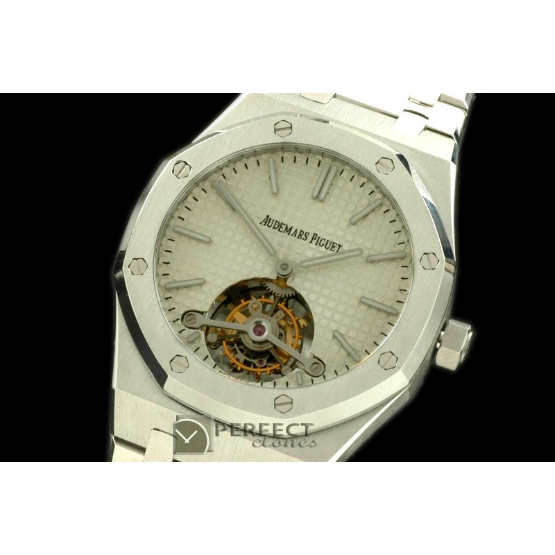 APROT10001 Royal Oak Tourbillon SS/SS White Real Tourbillon