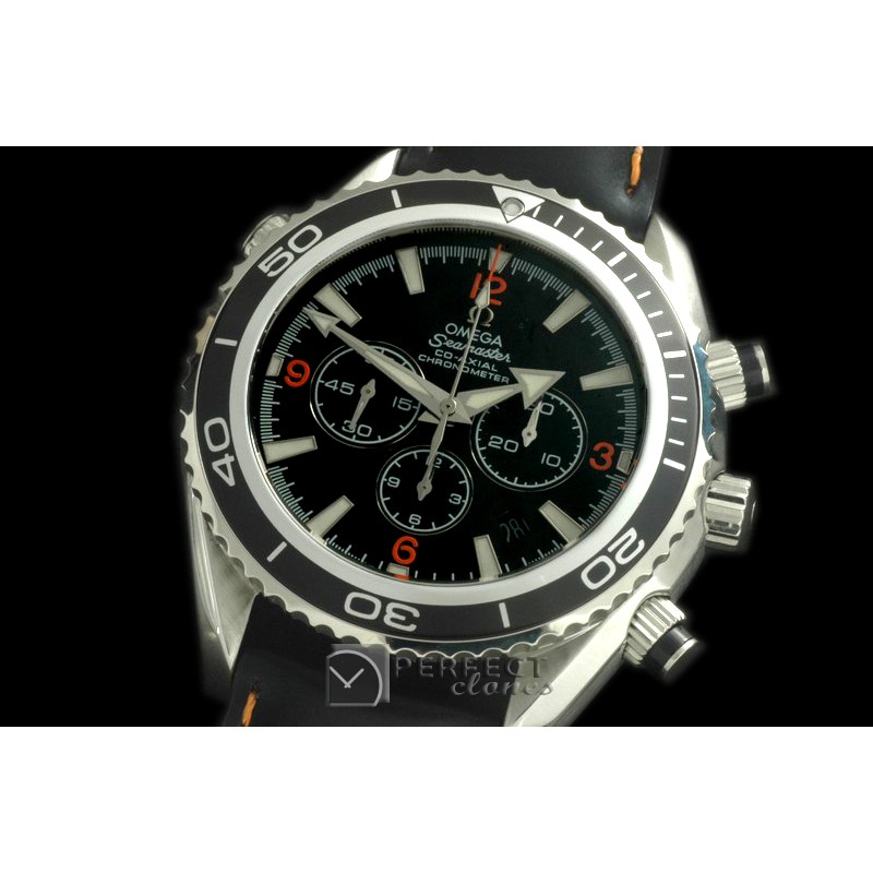 OMSE01021L Planet Ocean 45.5 Chrono SS/LE Black 7750
