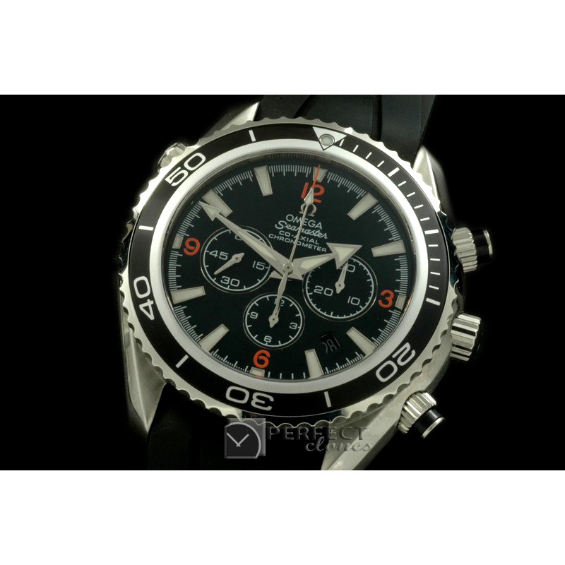 OMSE01021R Planet Ocean 45.5 Chrono SS/RU Black 7750