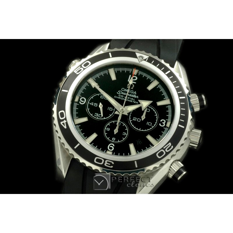 OMSE01027R Planet Ocean 45.5 Chrono SS/RU Black 7750