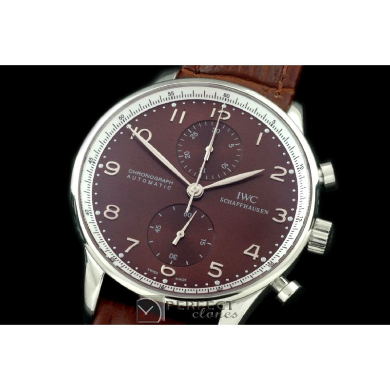 IWPG10008 Portuguese Chrono SS/LE Brown A-775New Improved
