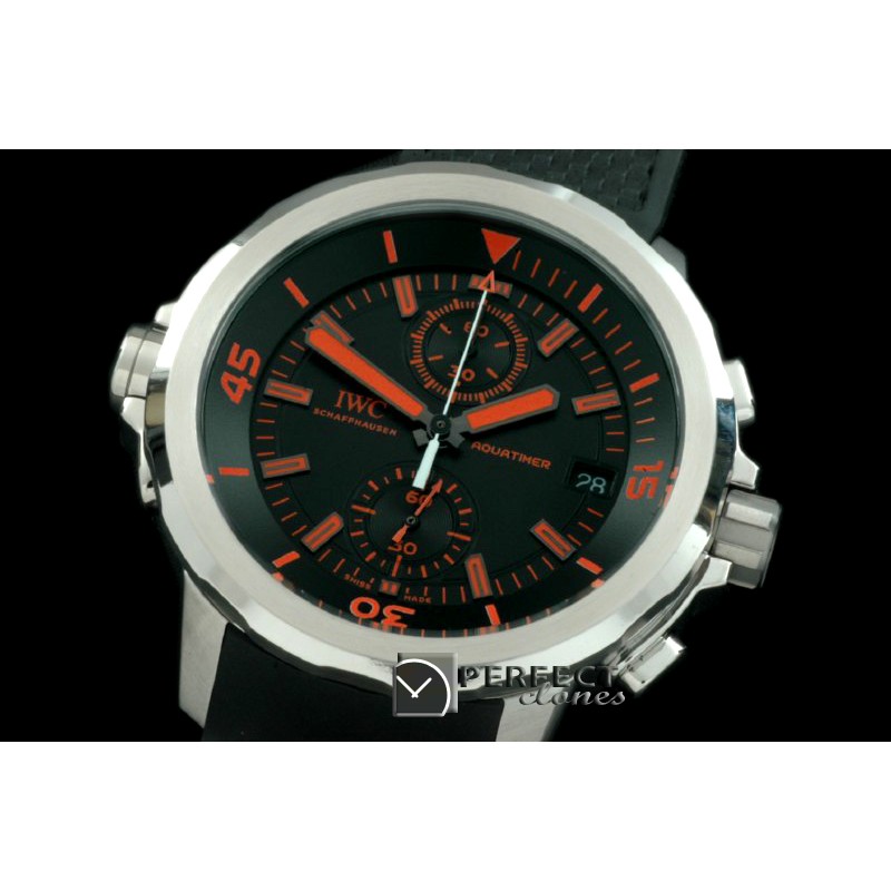 IWAQT20007 2013 Aquatimer SS/RU Black/Org Jap Quartz