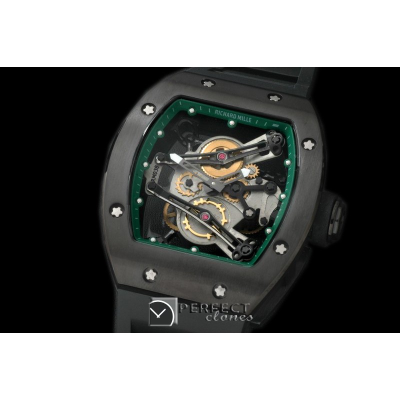 RM038-109 Bubba Watson Tourbillon PVD/RU Green Swiss Qtz