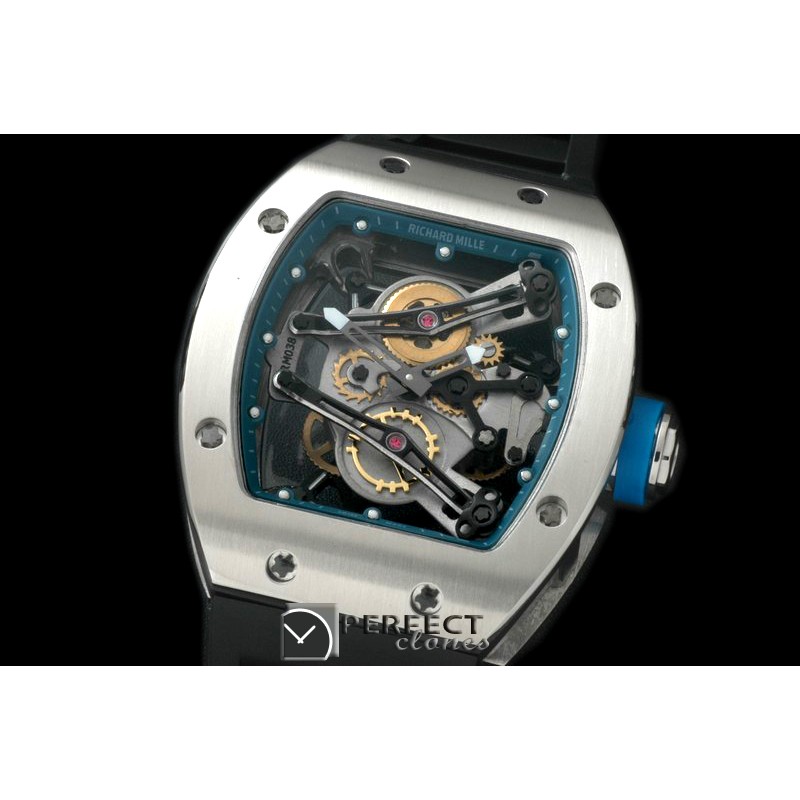 RM038-105 Bubba Watson Tourbillon SS/RU Blue Swiss Qtz