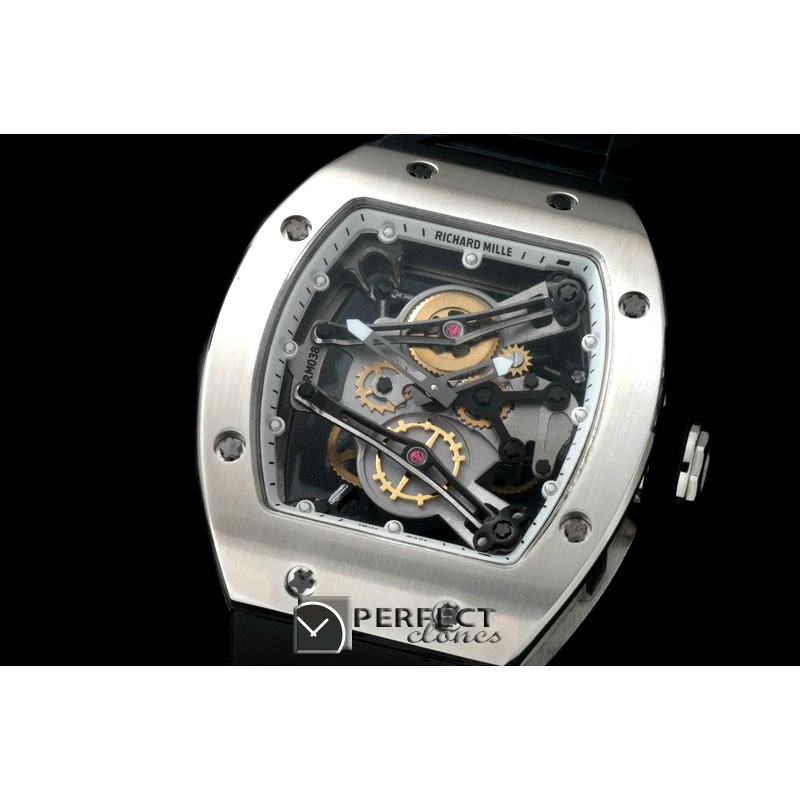 RM038-101 Bubba Watson Tourbillon SS/RU White Swiss Qtz